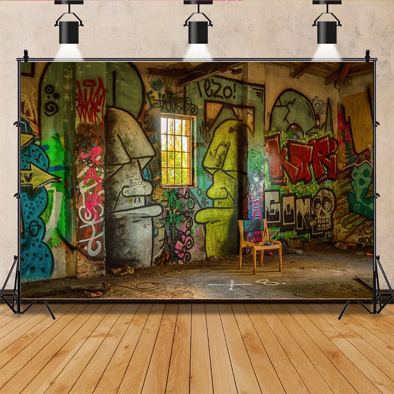 SHUOZHIKE Graffiti Antique Brick Wall Photography Backdrops Props Cement Texture Stone Theme Photo Studio Background QZ-06