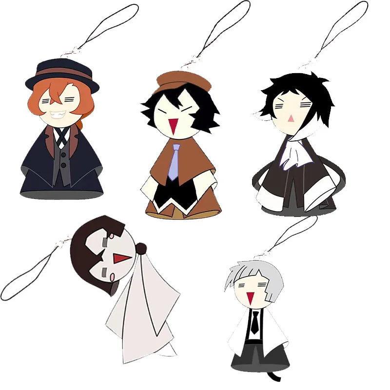 Anime Klasszikus japán nyelv Eltévedt Kutya Ábra nakajima atsushi edogawa rampo dazai osamu akril keychain Medál Mobil telefon decoratie ajándékok