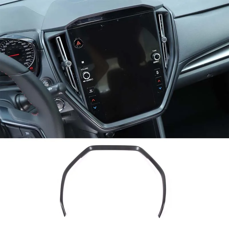 

For Subaru WRX 2021-23 ABS Matte Black Car Central Control Air Outlet U-shaped Decorative Strip Sticker Car Interior Accessories