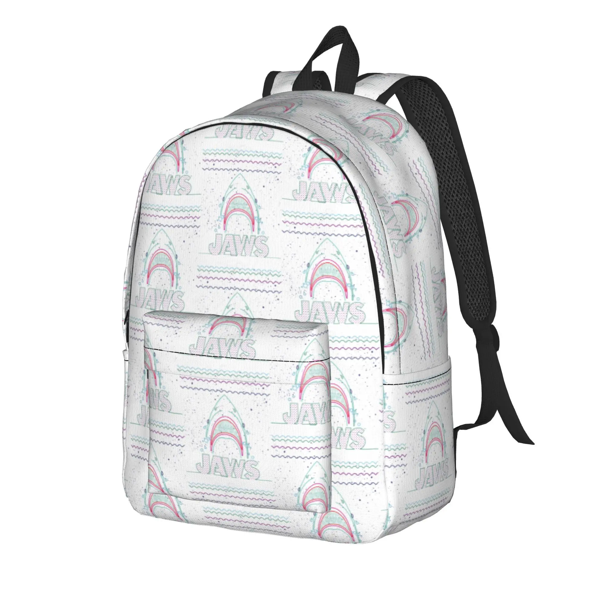 Jaws 50th Anniversary Poster Backpack  Female Polyester Camping Backpacks Durable Fun School Bags Rucksack