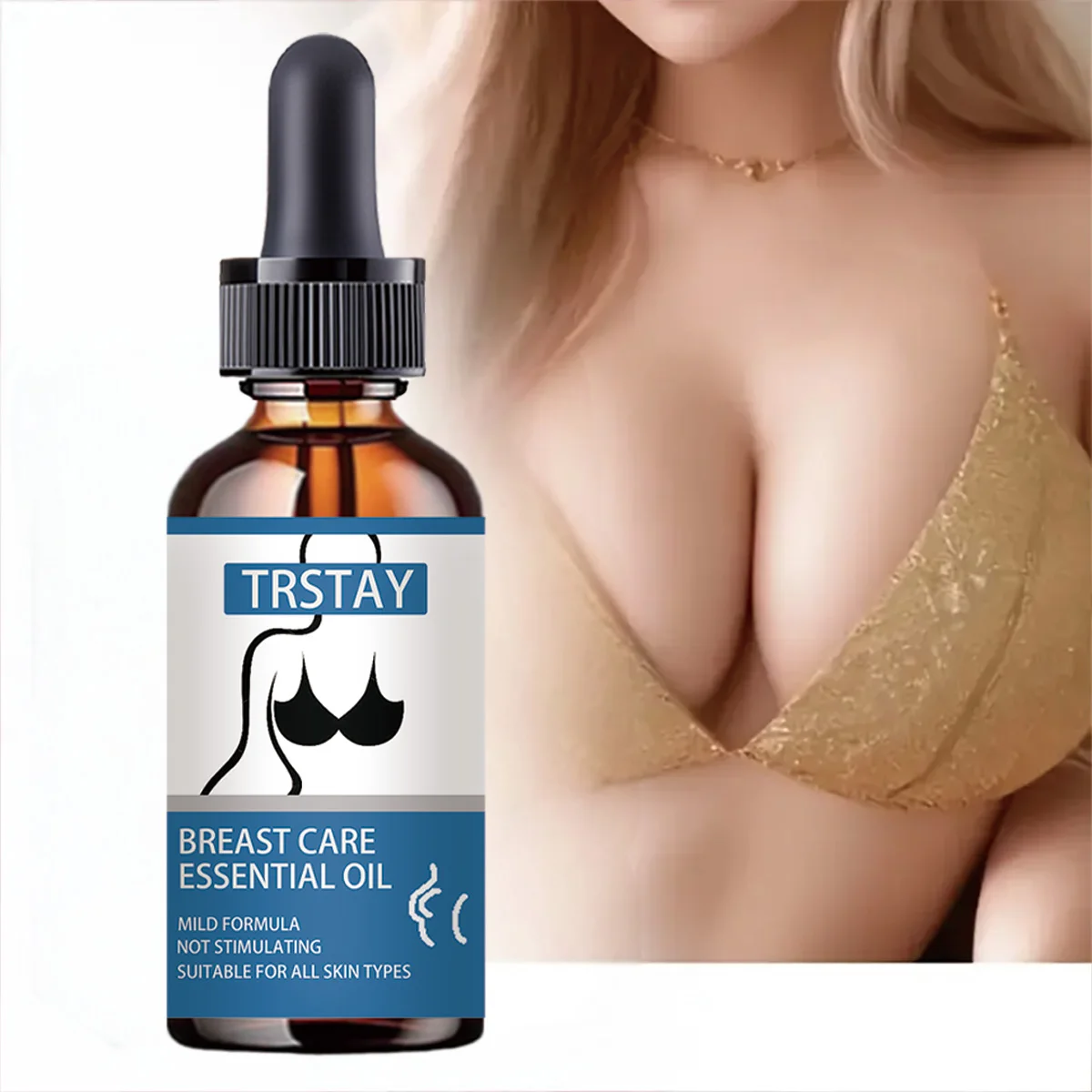 Aceite esencial de masaje reafirmante y para realzar los senos.