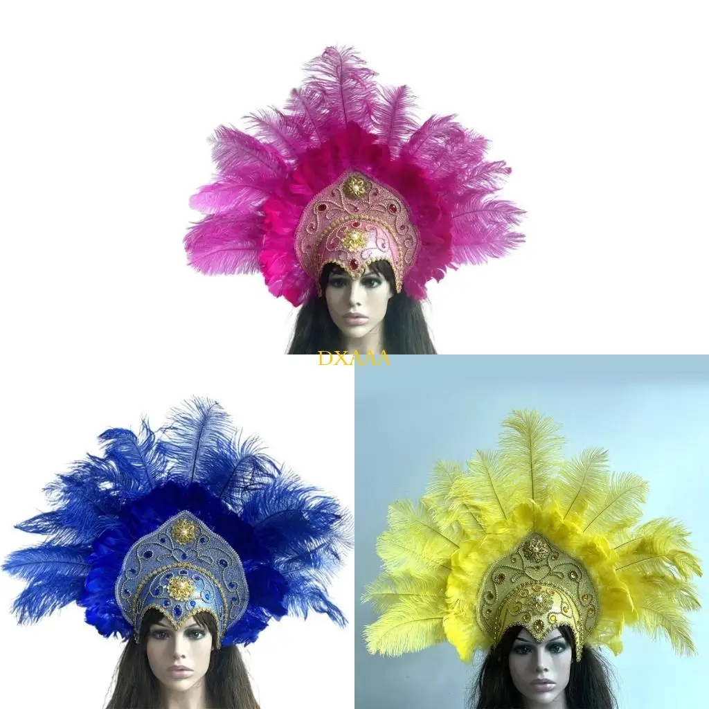 

DXAA Belly Dance Feathered Headband Carnivals Party Headpiece Costume Accessory Props