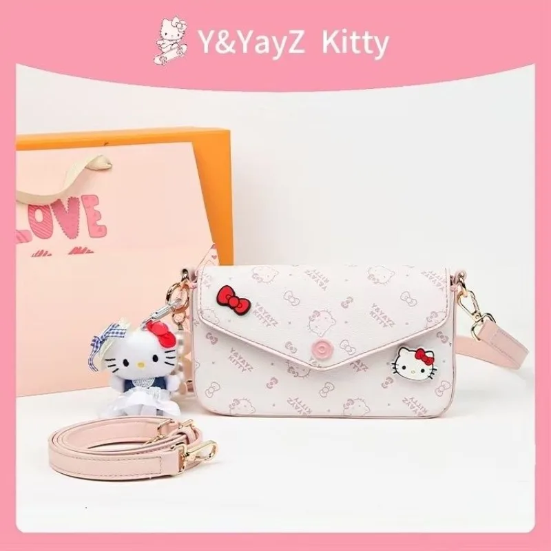 

Hello Kitty Anime Kawaii Sanrio Ins Fashion Women Fashion Bag Summer Cute Cartoon Exquisite Crossbody Bag Gifts for Girls