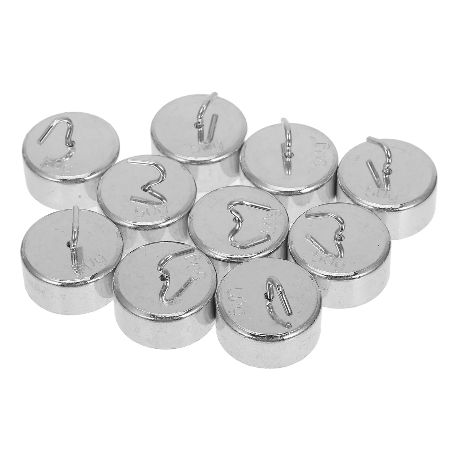 

10pcs Metal Weights Hanging Mass Durable Laboratory Scale Weighing Instrument For Lab Industrial Use (50G) Labs