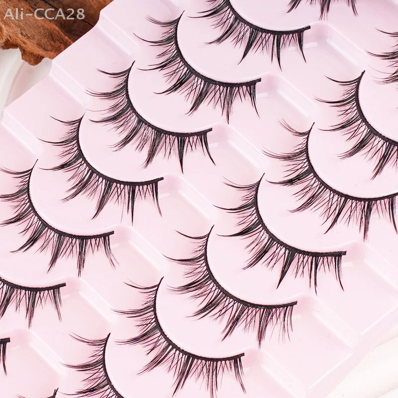 10 paires 5 paires de faux cils à tige dure sentiment de maman bande dessinée diable faux cils tige dure faux cils