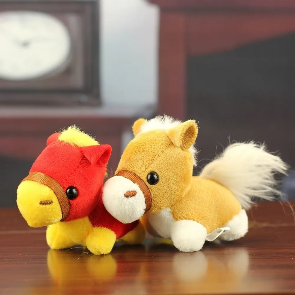 

New 8cm Pony Keychain Cute Style Soft Horse Keychain Cartoon Design Foal Shape Animal Horse Zodiac Year of the Horse Gift