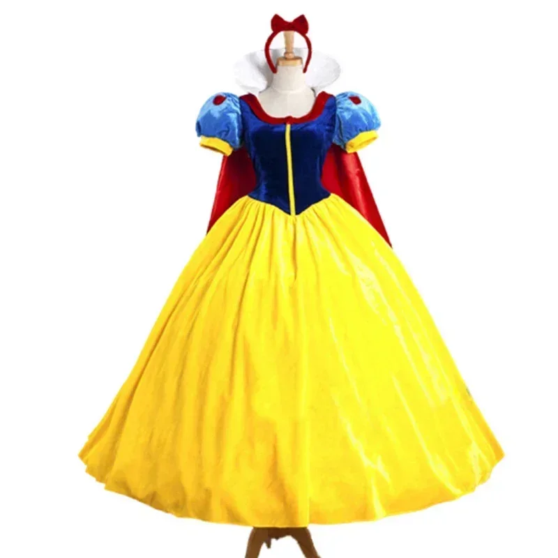 Women Cosplay Dress Snow White Girl Princess Dress Adult Cartoon Princess Snow White Halloween Party Costume