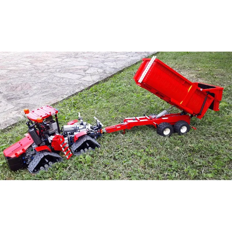 

MOC-26566 New Red Cargo Dump Trailer Dump Truck Building Block Model1349Pieces Boys' Children's Birthday Building Block Toy Gift