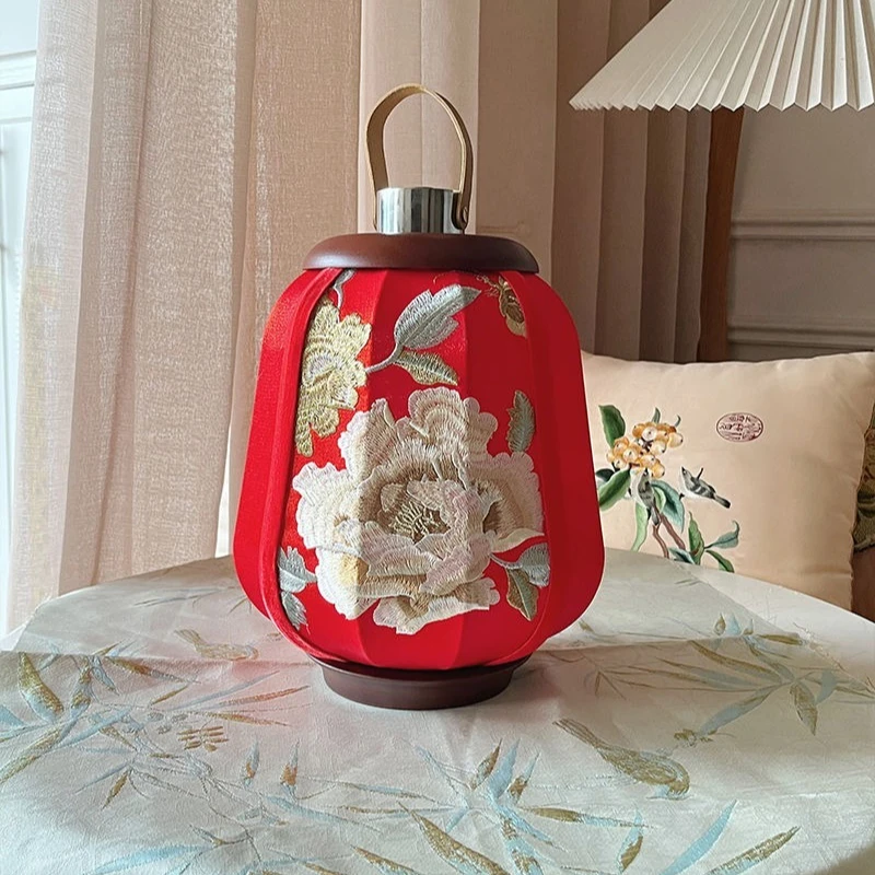 New Chinese style table lamp study Zen wedding ceremony atmosphere portable lamp bedroom bedside lamp wedding room