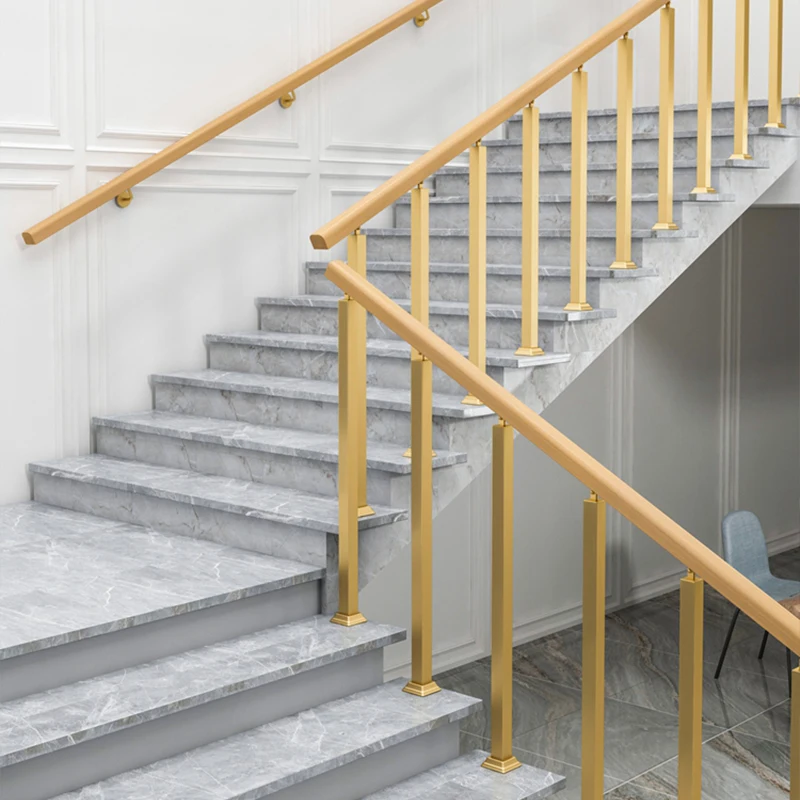‌ Barandilla de escalera de hierro moderna para Loft interior, valla de madera para balcón, decoración del hogar, pasamanos de Villa, barrera de seguridad antideslizante