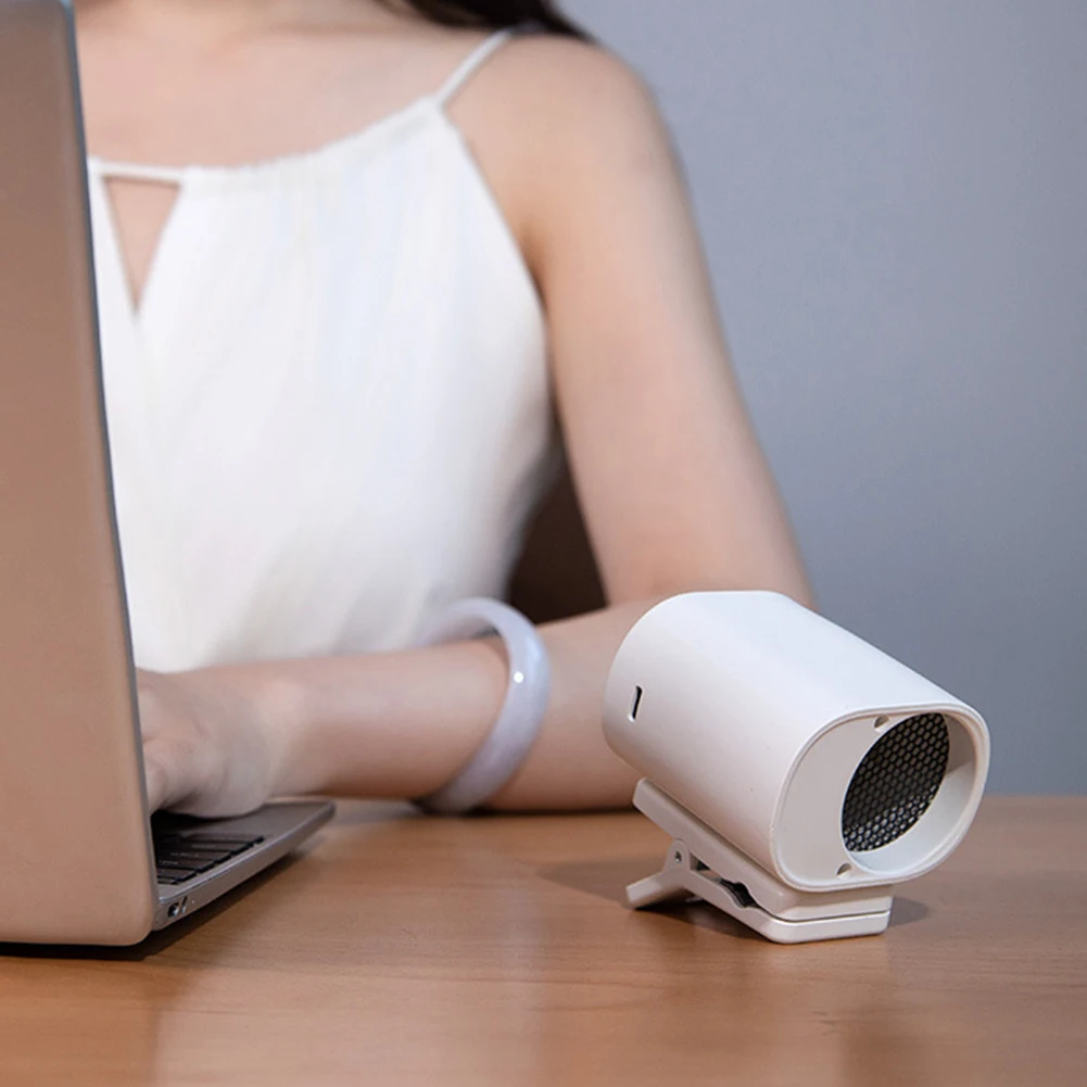 

Портативный бесшумный мини-вентилятор без лопастей с креплением на пояс, перезаряжаемый, с бесступенчатой регулировкой скорости, для кемпинга и работы на открытом воздухе