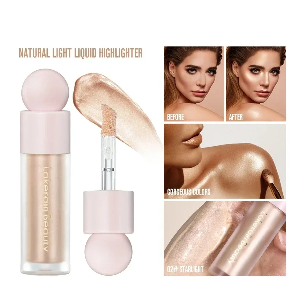 4 Colors Liquid Highlighter Face Bronzer Contouring Body Shimmer Illuminator Waterproof Natural Shine Eyeshadow Cosmetics Makeup