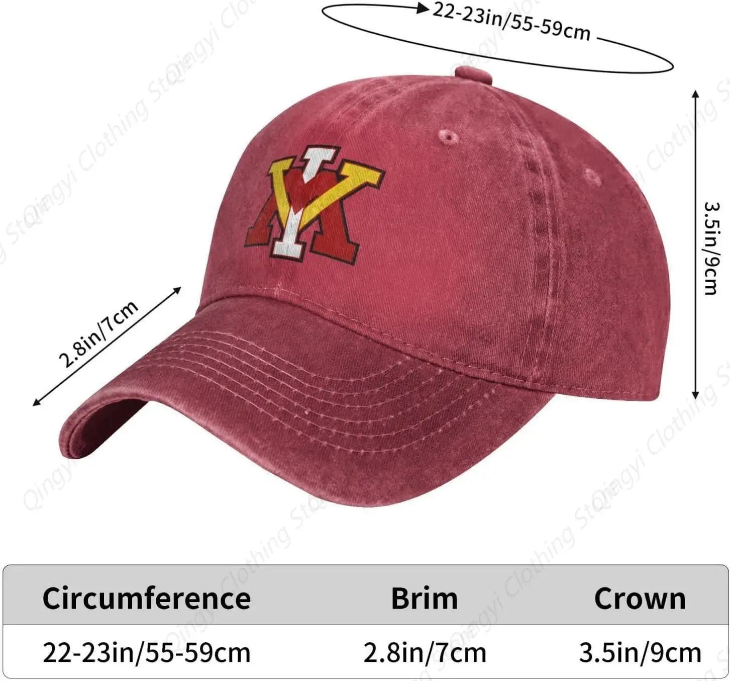 Casquette de baseball délavée réglable pour homme et femme, chapeau classique adulte, rouge, CasAdvantages