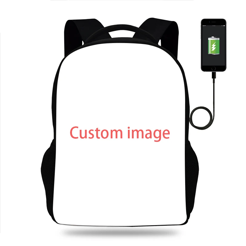 Tanks of World Teenage Backpack with USB Charge Port Large Capacity School Bag for Boys , School Backpack War Thunder Prints