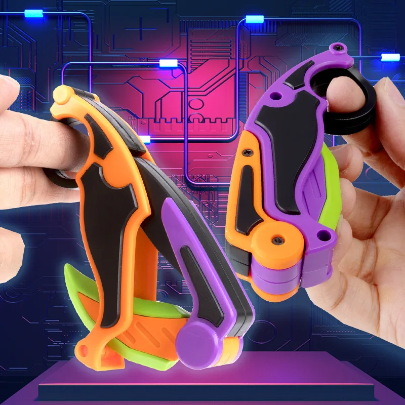 3DPrinted Schwerkraft Klaue Messer Spielzeug Stressabbau Schmetterling Zappeln Griff Sensorischen Spielzeug Kunststoff Stressabbau Angst Spielzeug Messer