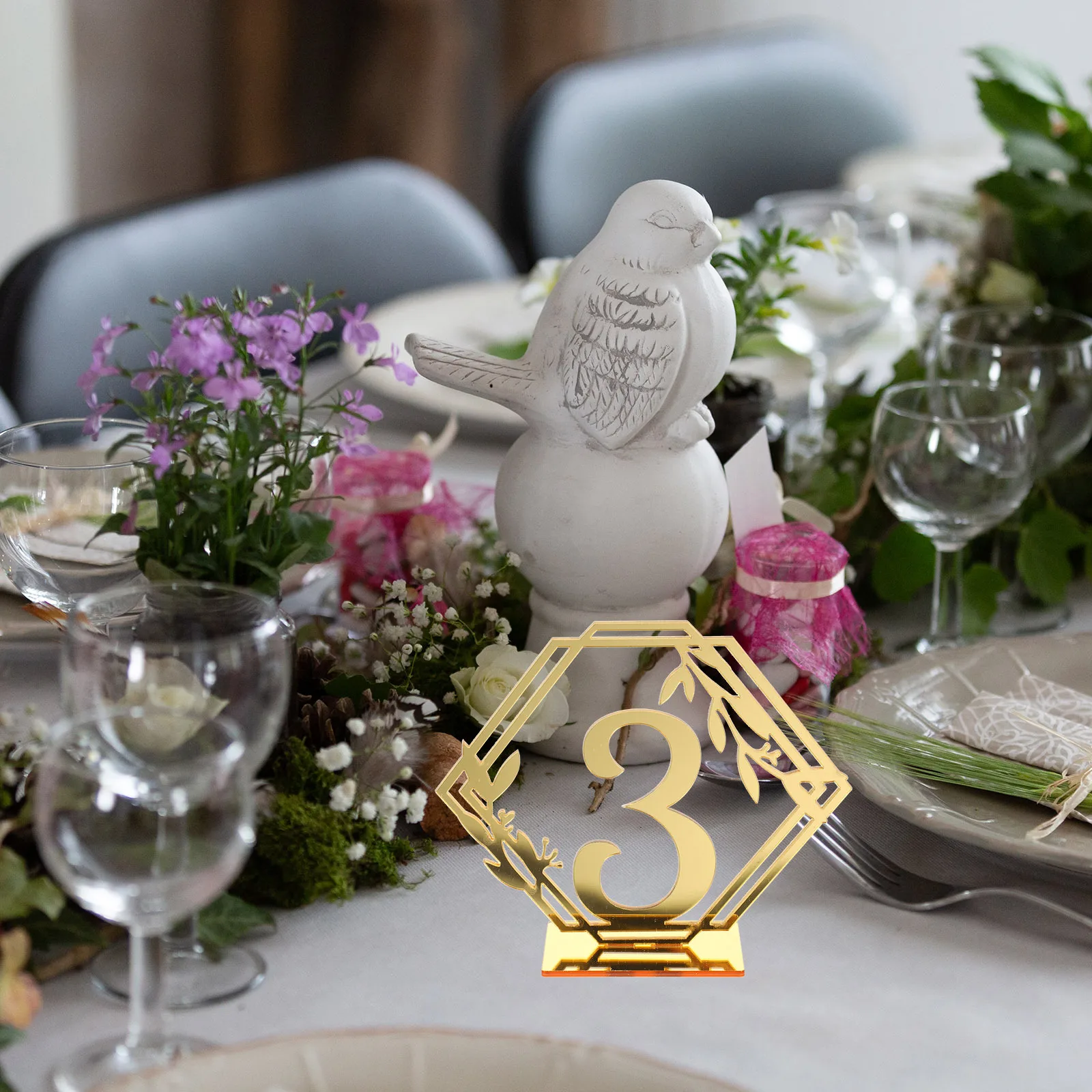 

10pcs Table Numbers Sign Acrylic Reserved Seating For Wedding Banquet Party Supplies Seat Holder Decorative Table