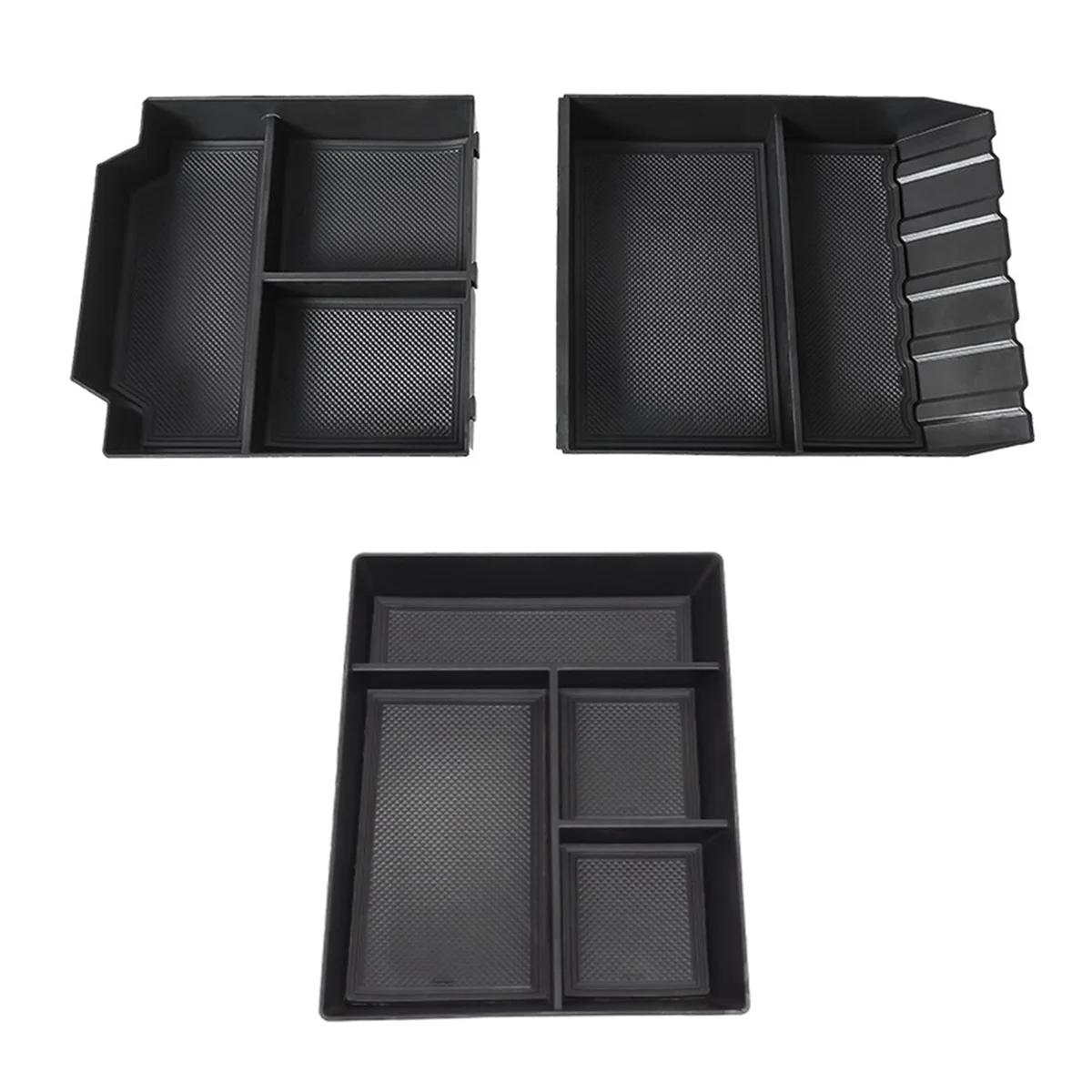 Center Console Lower Organizer + Passenger Glove Box Storage Box Tray for Tesla Cybertruck 2024 Interior Accessories