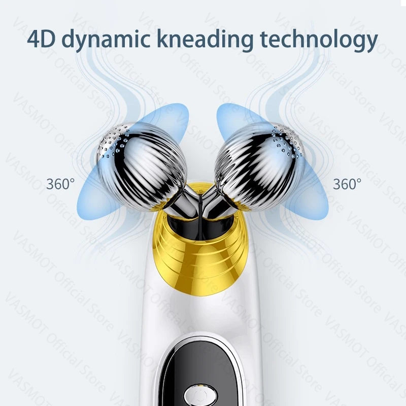 رفع ثبات الأسطوانة تدليك الوجه EMS جهاز التجميل مكركرنت الخامس آلة شد الوجه الوجه الجسم العالمي العناية بالبشرة الاستخدام المنزلي #4