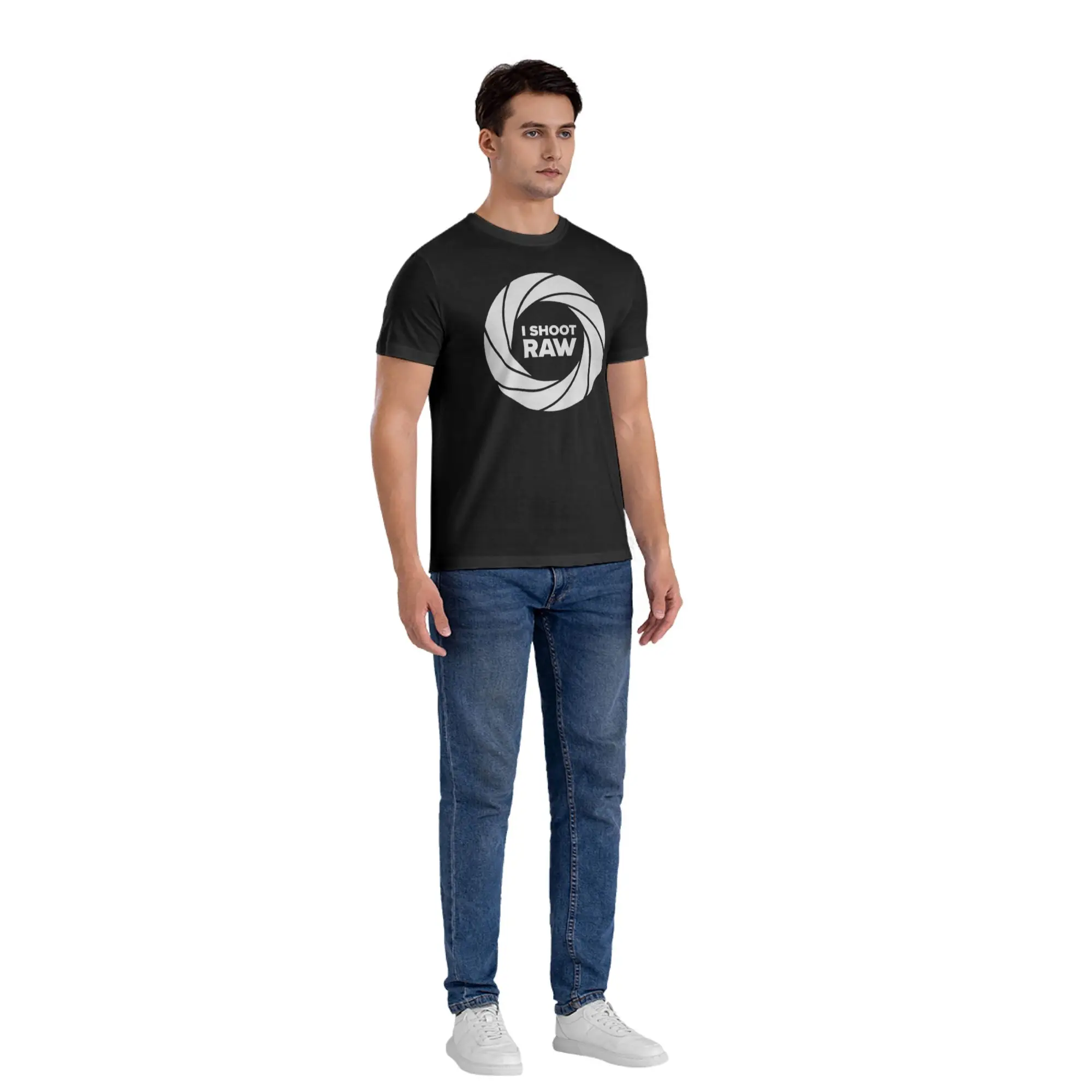 I Shoot Raw T-Shirt for Men Cotton T Shirts Men's Short Sleeve O-Neck Summer Clothes Tops S-6XL