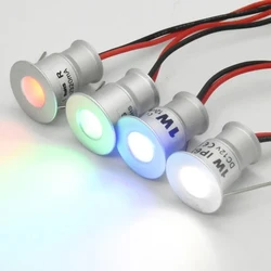 Mini 1W reflektor szafka do wina sufitowy AC / DC 12V 15MM żarówka świetlówka 30 ° 60 ° 120 ° kąt świecenia czerwony niebieski zielony RGB