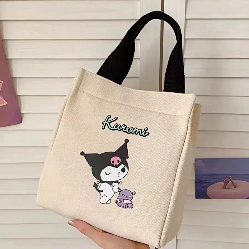 

Сумка Sanrio Cute Canvas: маленькая женская сумка для офиса, повседневная сумка, сумка для ланча, косметичка