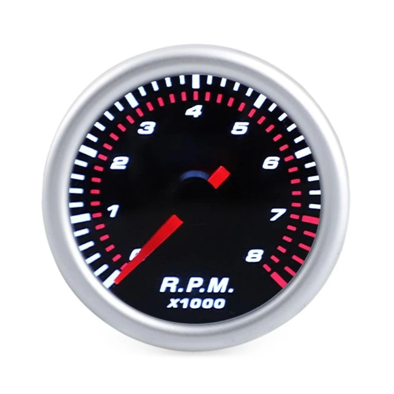 Digital Gauge Car Speedometer/Tachometer/Odometer 52mm 0-8000RPM Universal with Multi-Function Indicator Light 40GF