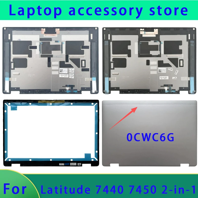 Original Suitable for Latitude 7440 7450 2-in-1 Laptop LCD Screen Top Cover Screen Frame Palm Support Bottom Shell ABCD Bracket