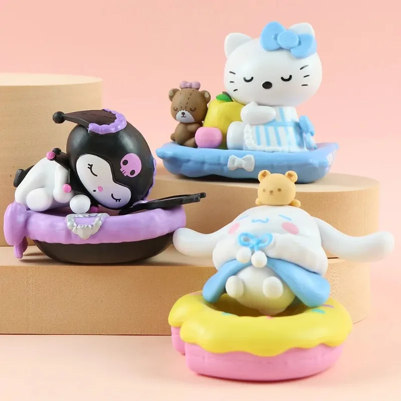 Figurka Sanrio Seria Sleep Kulomie Melody KT Cat Tide Play Blind Box Zabawka Automat
