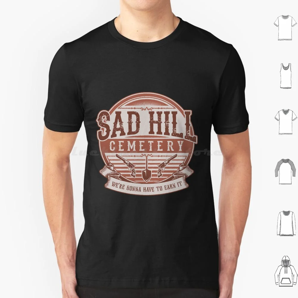 Camiseta de cementerio Sad Hill, talla grande, 100% algodón, los buenos, los feos y los feos, películas clásicas, Clint Eastwood, puños de dólares