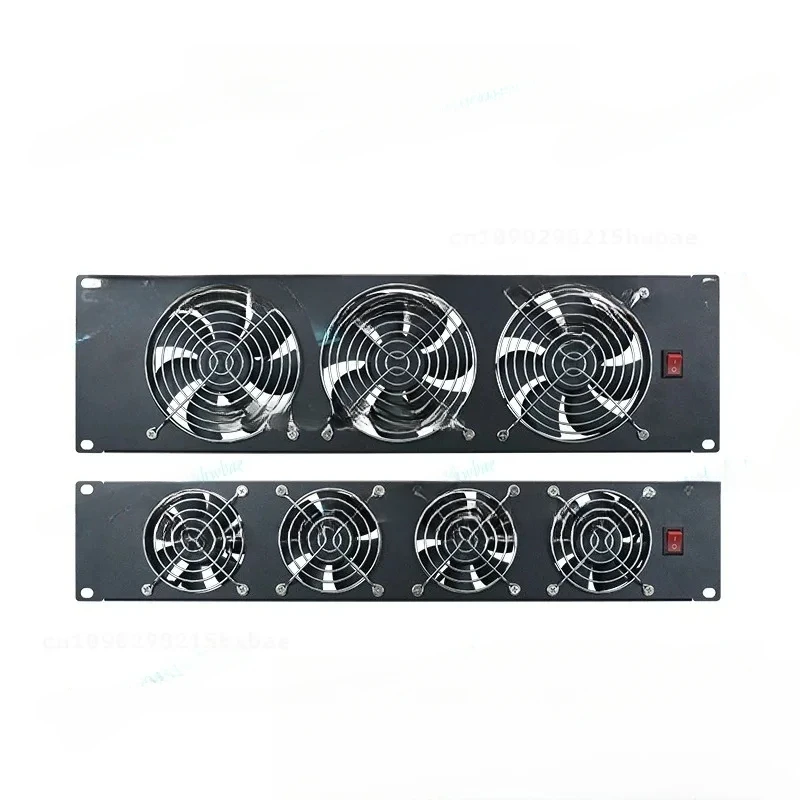 19 Inch Server Rack Mount 2U 3U 220V High Power Exhaust Cooling Fan Panel With Lightning Protection 1 Pcs