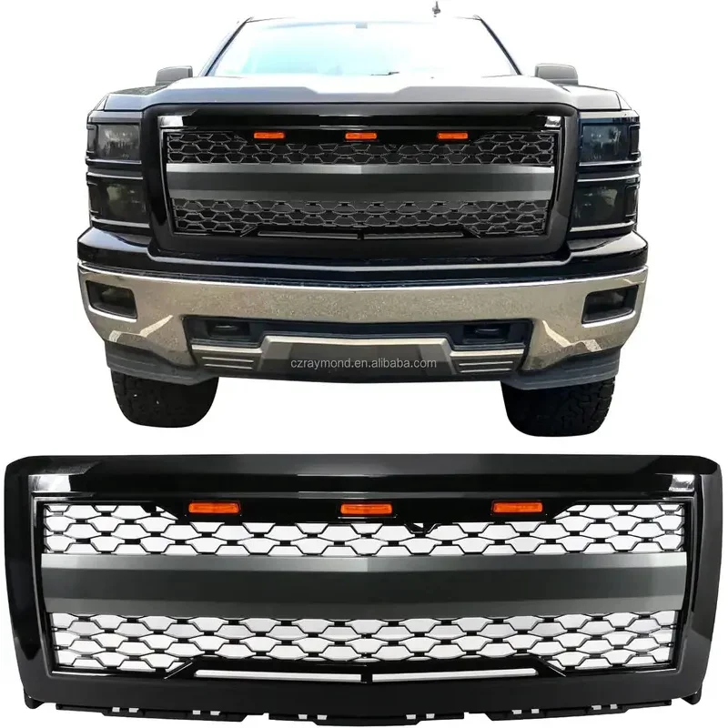 

Raymond Oem Odm Custom Auto Parts ABS Front Led Grille For Chevy Silverado1500 2014-2018 Car Grill