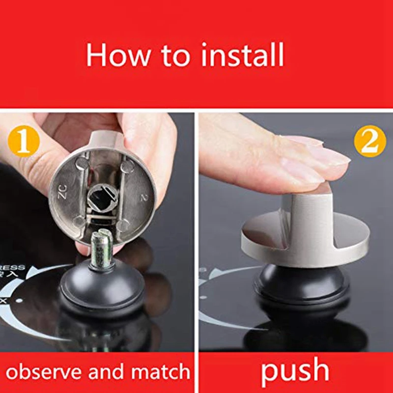 Gas Stove Switch Button Stove Switch Button Oven Switch Universal Silver Gas Stove Control Knob