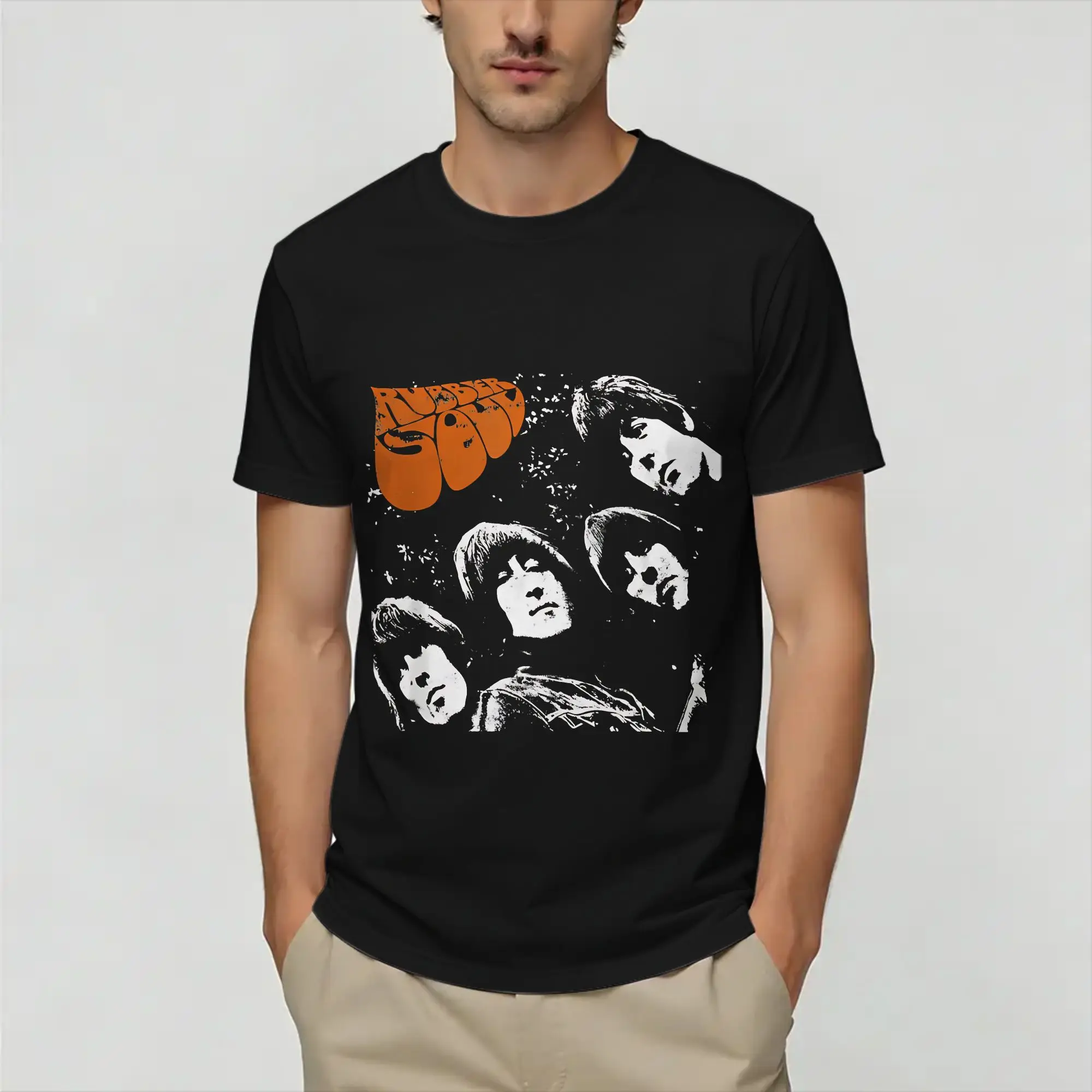 T-The Beatles  100 Cotton T-Shirt For Men Summer  Y2K Funny T Shirts O Neck Popular Tee Shirt Oversized Pattern Clothing