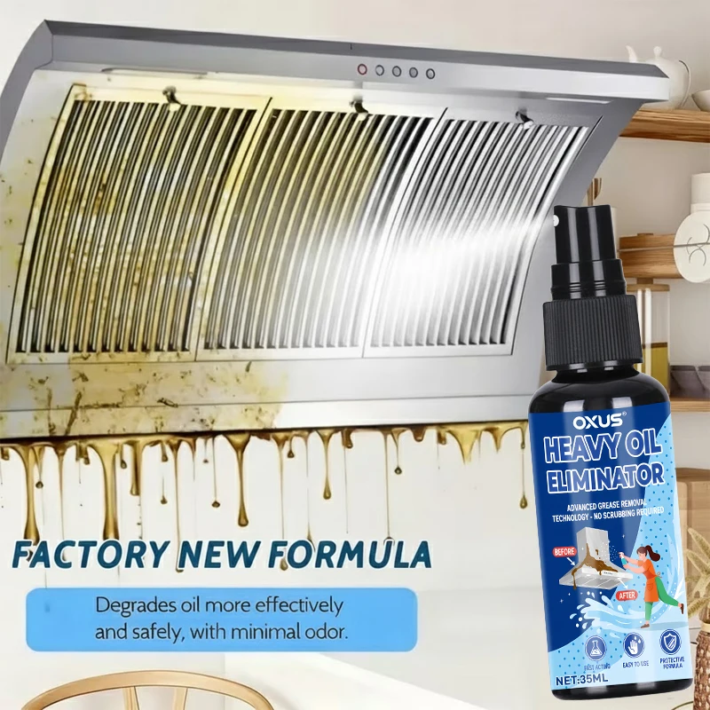 

35ML Powerful Kitchen Grease Cleaner Spray, Industrial Grade Oil Stain Remover,Fast Formula for Range Hood,Stove,Oven,Countertop