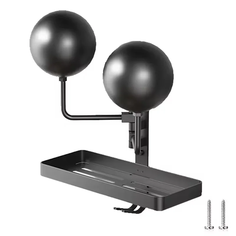 

Universal Fit Motorcycle Helmet Display Stand Adjustable Hook Wall Mounted Organizer For Caps, Jackets& Accessories