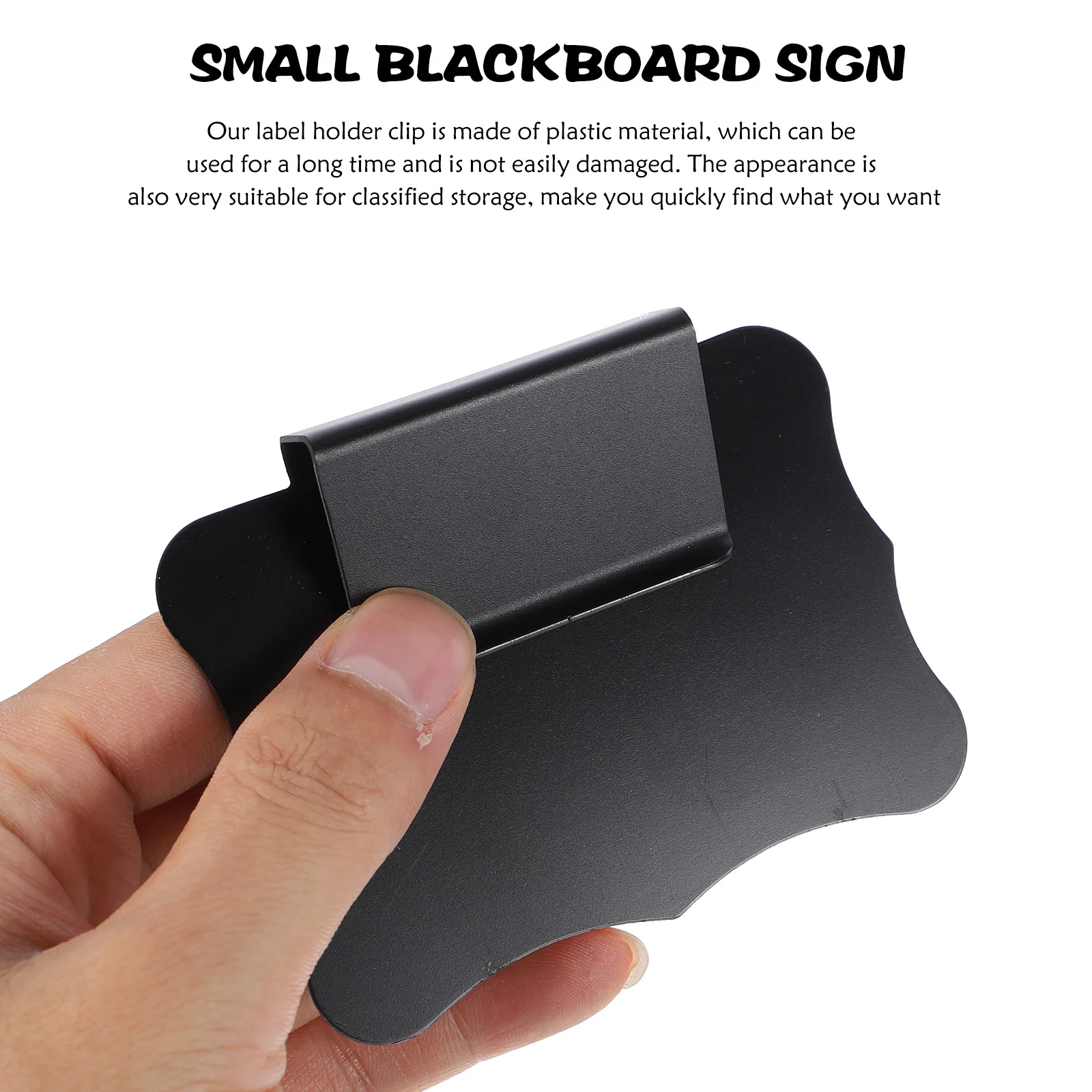 Imagem -06 - Placa de Identificação Bin Label Clip para Preço de Varejo Black Storage Bins Chalk Plastic Rack Holder Display Basket Labels 10 Pcs