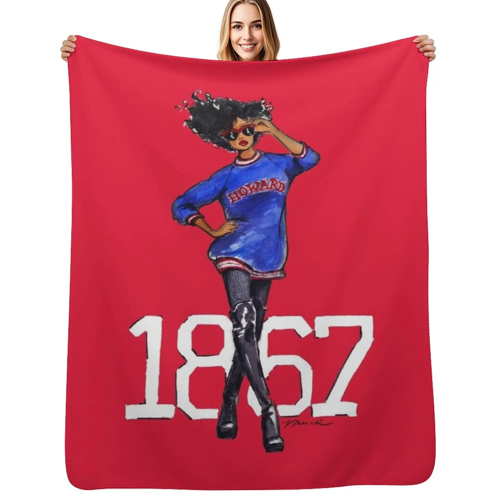 Cobertor Howard Diva com design moderno, cobertor macio para decoração de casa