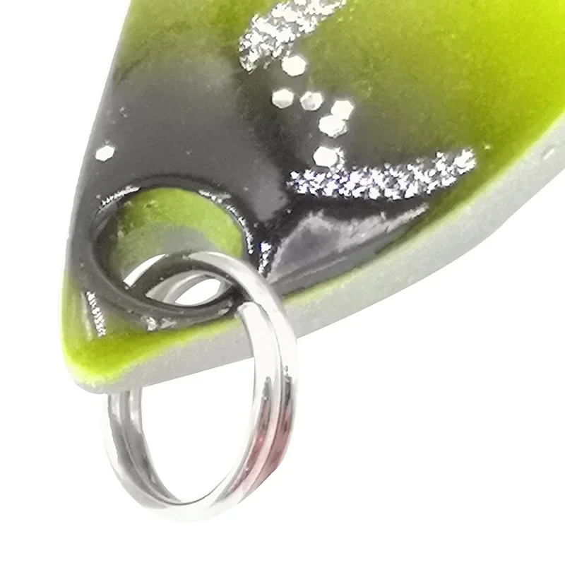 OUTKIT 5pcs/lot 5g 3cm Fishing Tackle Bait Fishing Metal Spoon Lure Bait For Trout Bass Spoons Small Hard Sequins Spinner Spoon