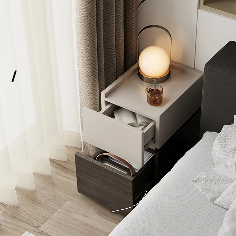 العصرية الضيقة طاولة السرير أدراج الخشب Librero خزائن التخزين ديكور السرير الجدول غرفة المعيشة Criado Mudo الأثاث العصري #6