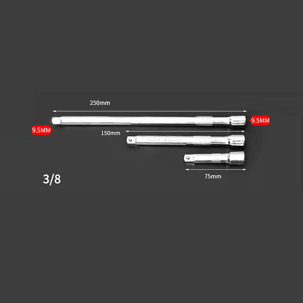 Ball Extension Bar แบริ่งมือความยาว Ratchet Rod Chrome ซ็อกเก็ตเหล็กเครื่องมือ 1/2 "3/8" 1/4 "150 มม.3 ชิ้นอุปกรณ์เสริม