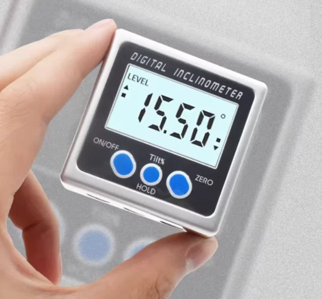 Digital Inclinometer Level Meter 4 x 90 Degrees with Magnetic Base IP65 Waterproof for Slope Angle Leveling