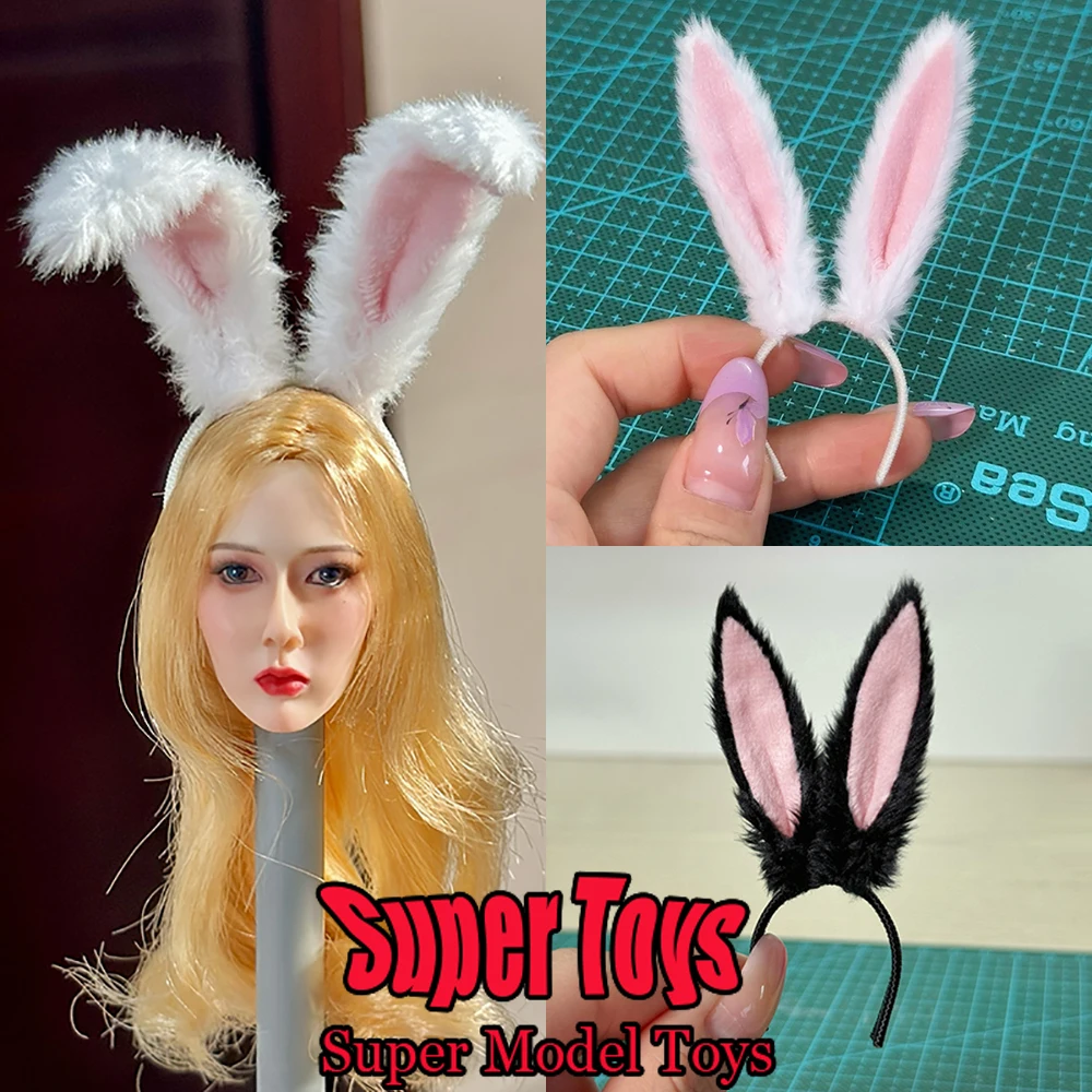 

В наличии 1/6 весы женщина-солдат сцена аксессуар повязка на голову милый кролик девушка головной убор подходит для 12-дюймовой экшн-фигурки модель куклы