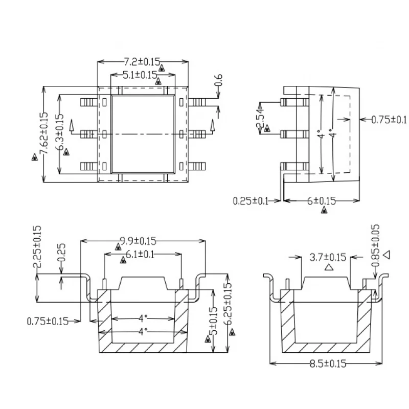 Tdk Patch 6pin BMS Common Mode Choke Emi Choke 100uh Network Filter Hqst Huaqiang Sheng Production