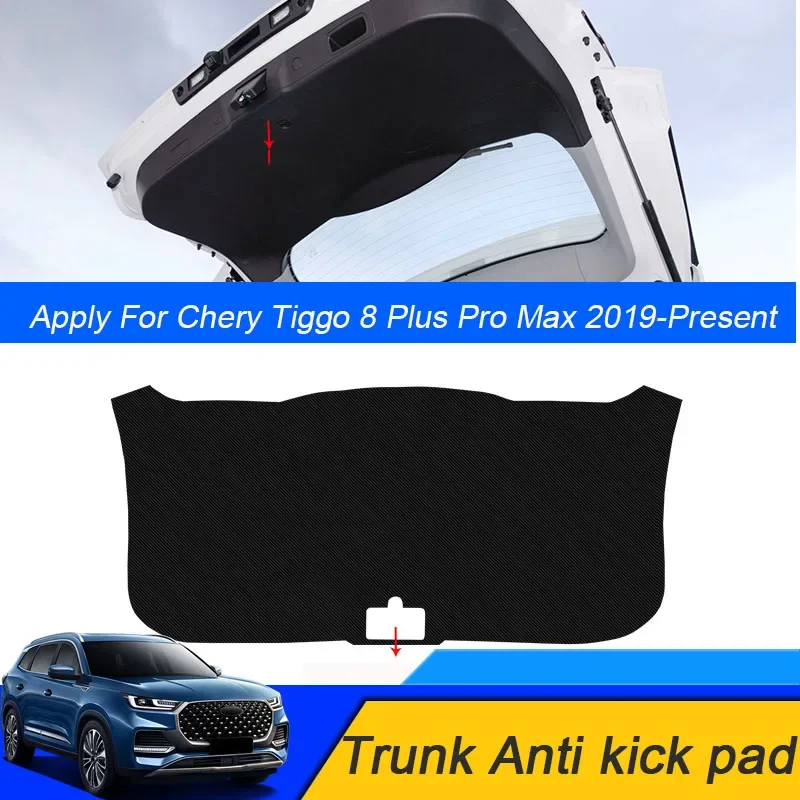 

For Chery Tiggo 8 Plus Pro Max 2019-2025Car PU Leather Mat Anti-kick Cushion Trunk Weather Dustproof Protection Tailgate Sticker