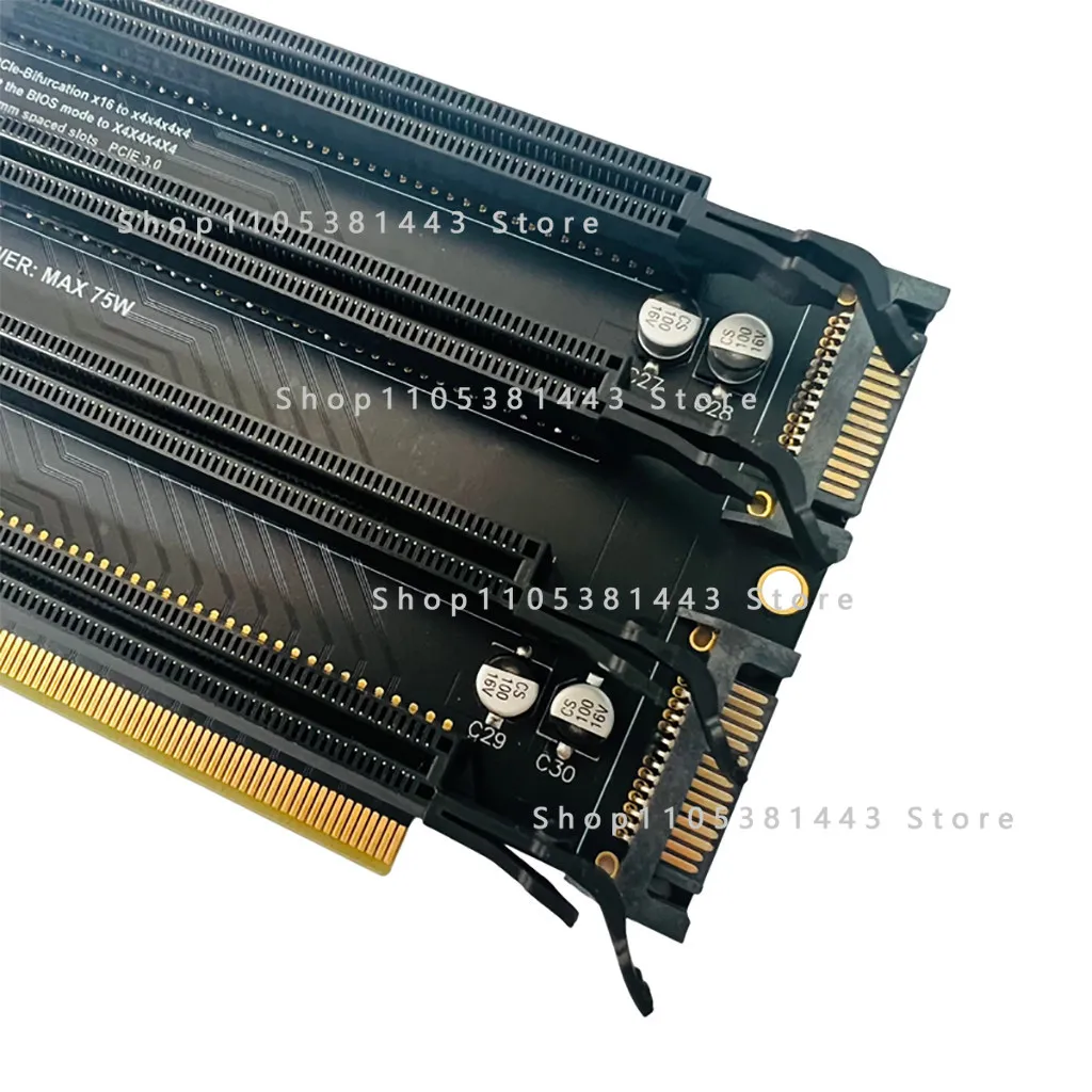 Gen3 Expansion Card X4X4X4X4 Adapter Card 1 To 4 Slots P3APCIe3.0x16 One To Four Split Card
