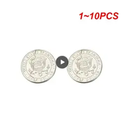 1~10PCS Two Fold Three Fold Bite Coin Dollars Close-Up Street Tricks Prop Bite Coin And Bite Currency Restore Half Illusion