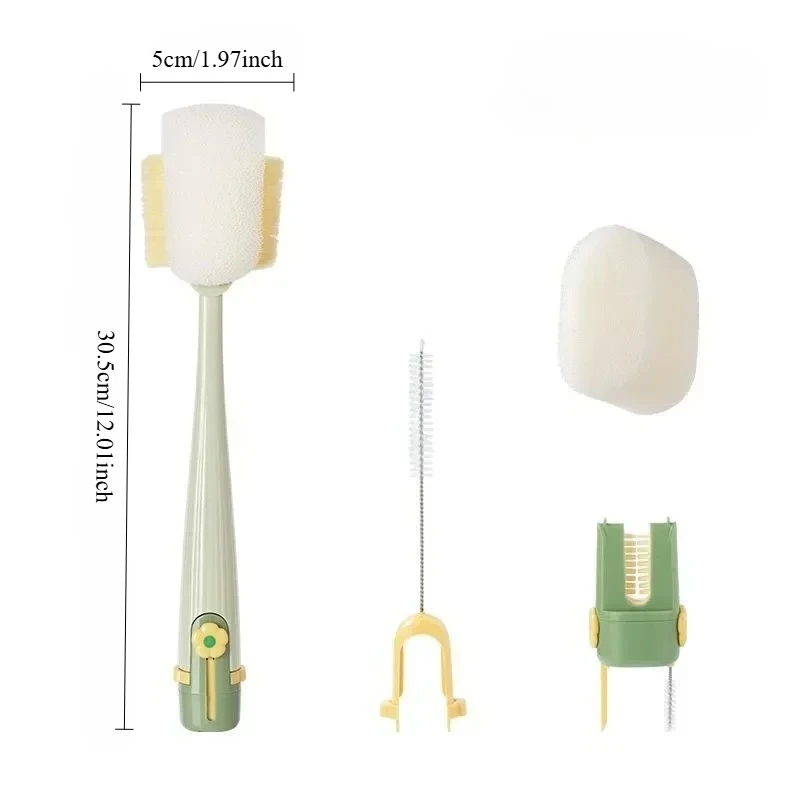 5-in-1Cup Washing Tool For Household Use Multifunctional Cup Brush Water Cup Thermos Cup Brush Cleaning Sponge Brush