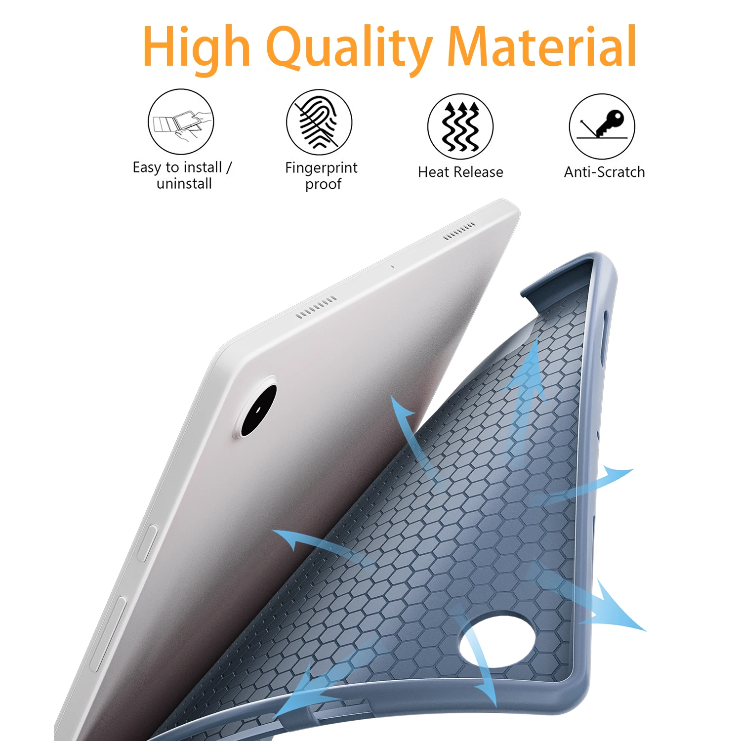 حافظة ثلاثية الطي لهاتف سامسونج جالاكسي تاب A8 2021 X205 X200 غطاء لوحي لهاتف سامسونج تاب A8 10.5 SM-X200 SM-X205 #5