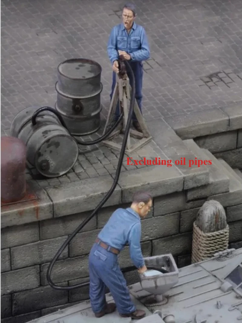 1/35 Scale Diecast Resin Figure Model Kit WWII Filling Workers Group 2 Figures Unassembled Unpainted