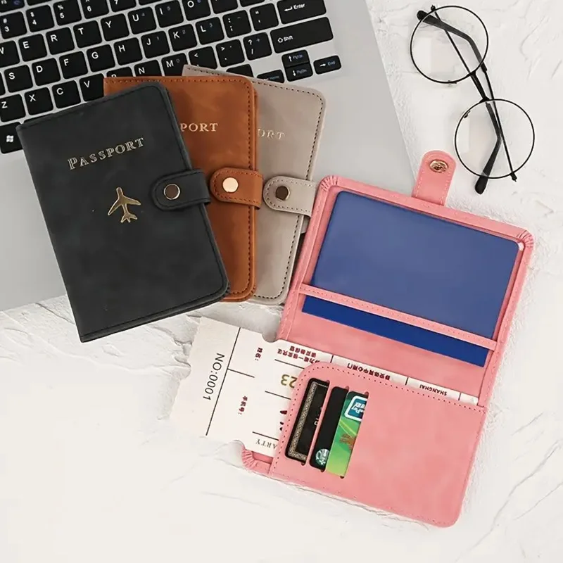 PU Passport Holder Bag for International Travel with ID Credit Air Ticket Slot Pocket Passport Cover Case Protector Sleeve